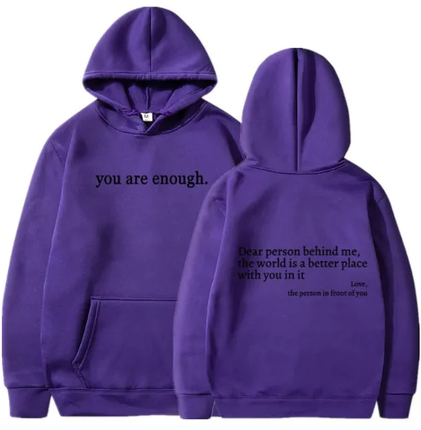 Women's Brushed Hoody Plain Letters